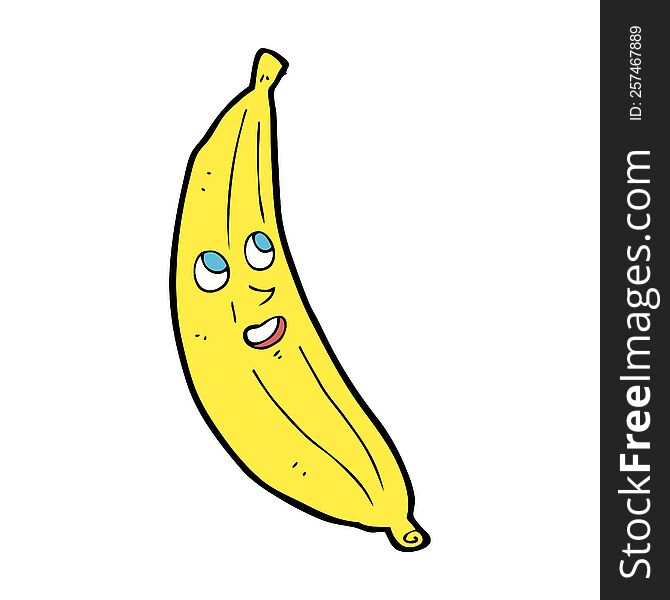 cartoon happy banana