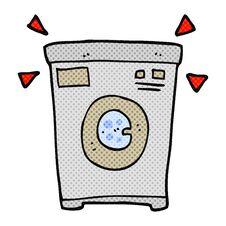 Cartoon Washing Machine Stock Photo