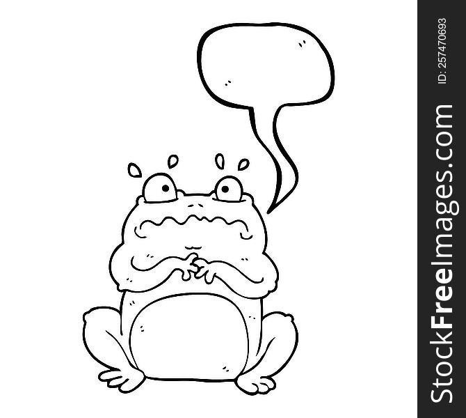 Speech Bubble Cartoon Funny Frog