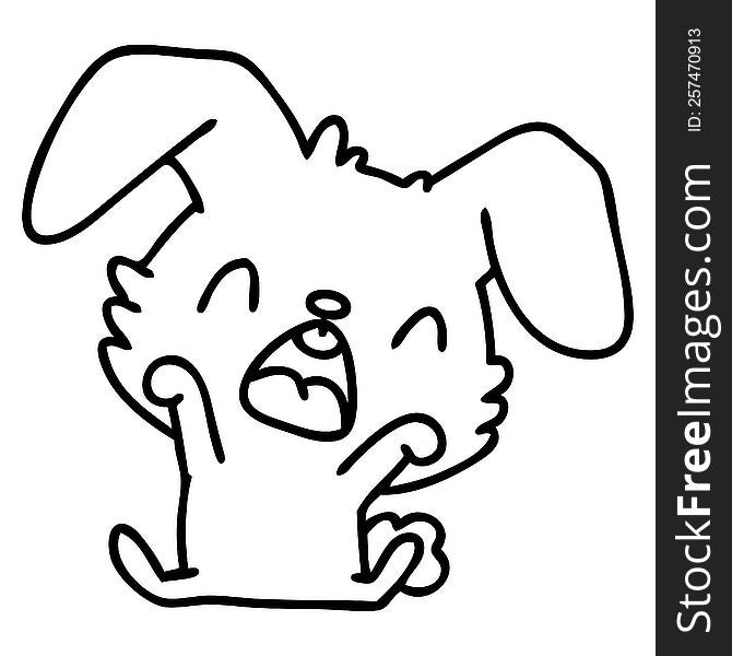 cartoon rabbit yawning