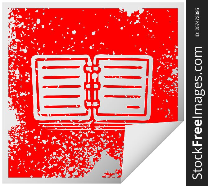 Distressed Square Peeling Sticker Symbol Note Book