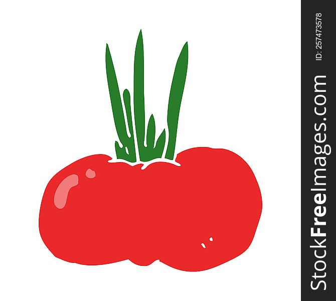 flat color style cartoon vegetable
