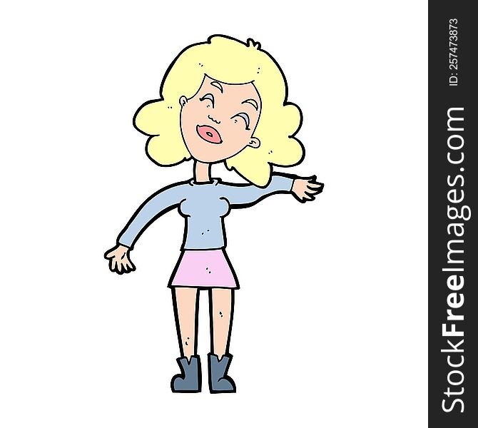 cartoon woman only joking