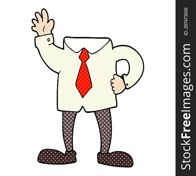 Cartoon Headless Businessman