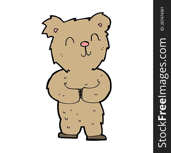 cartoon happy little bear