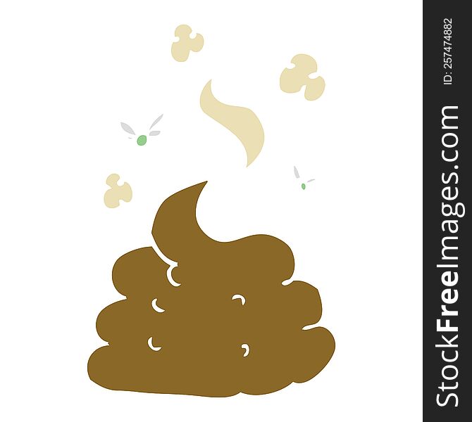 flat color illustration of gross poop. flat color illustration of gross poop