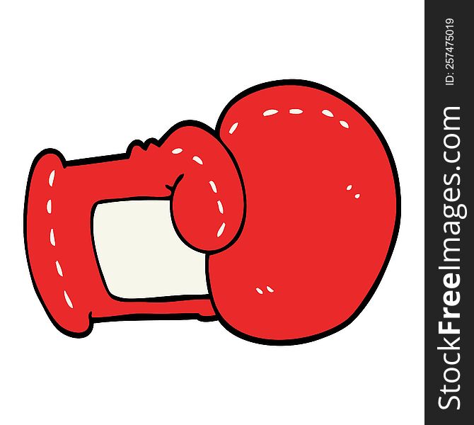 cartoon doodle boxing glove