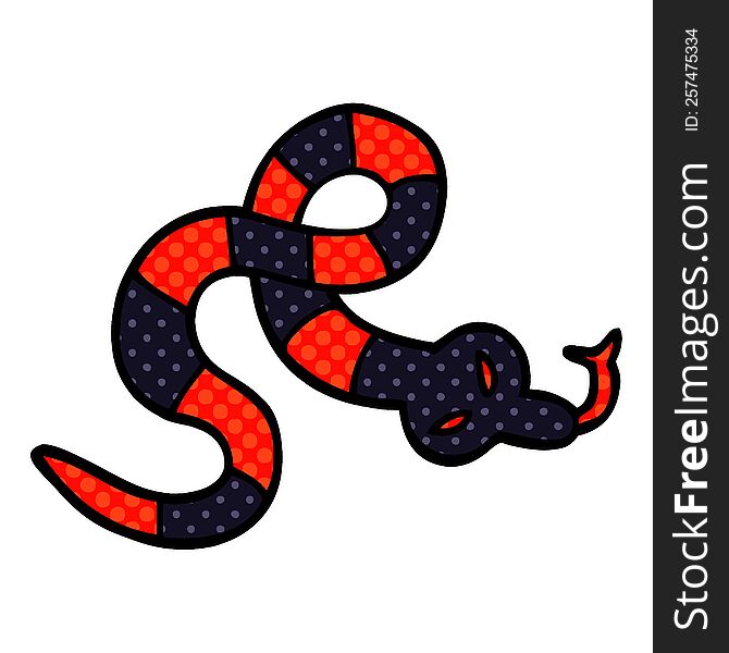 cartoon doodle poisonous snake