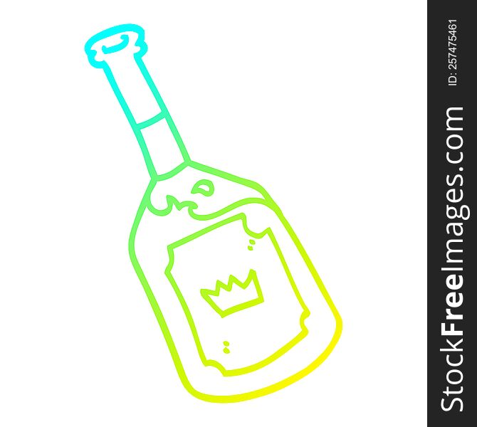 Cold Gradient Line Drawing Cartoon Alcoholic Drink