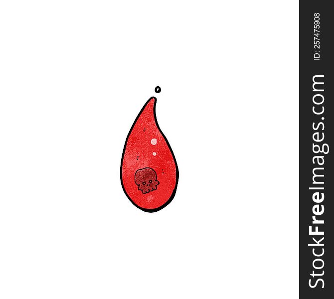 cartoon spooky blood drop