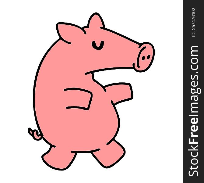 cartoon of a long snouted pig. cartoon of a long snouted pig
