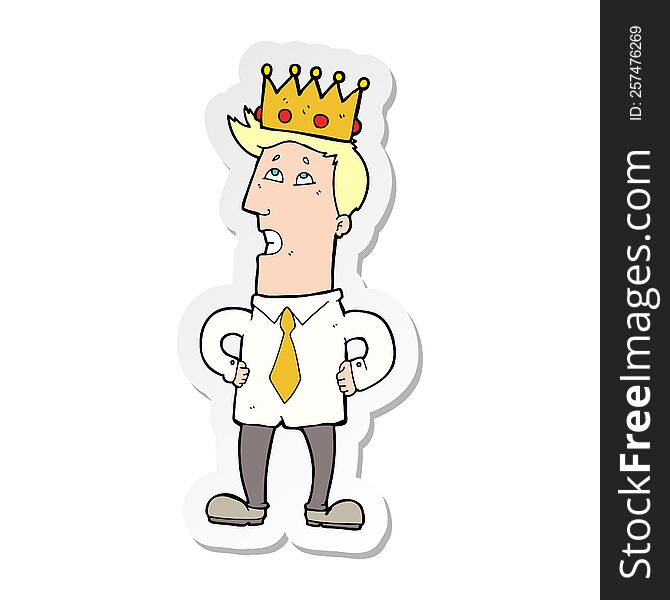 sticker of a cartoon prince