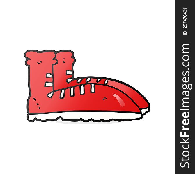 freehand drawn cartoon boots