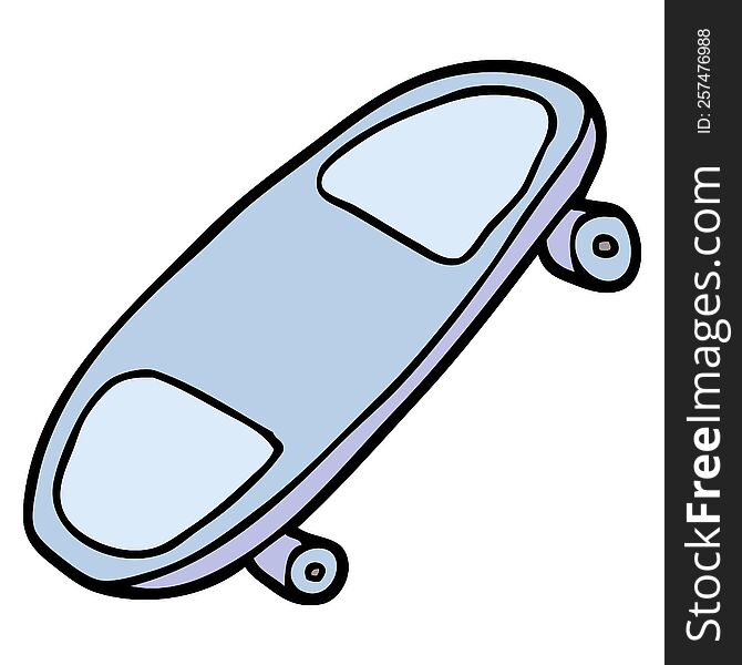 cartoon doodle skate board