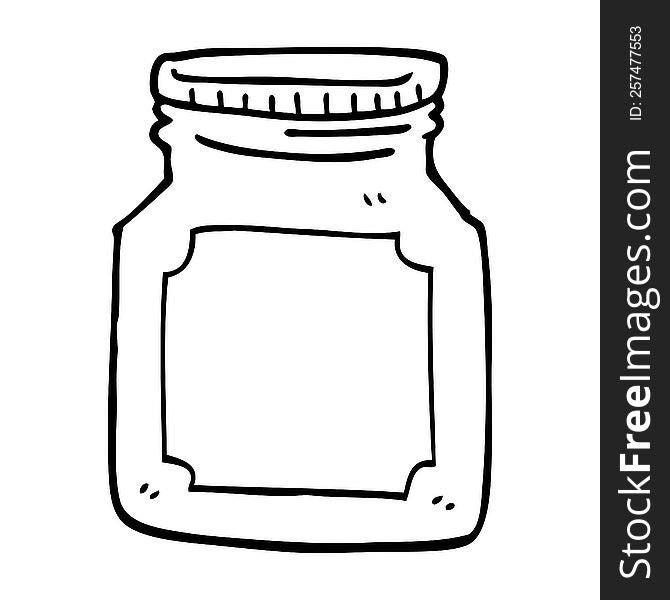 line drawing cartoon storage jar