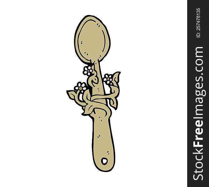 cartoon wooden spoon