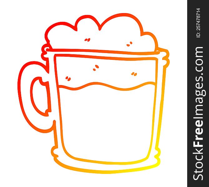 warm gradient line drawing of a cartoon cup of blackberry