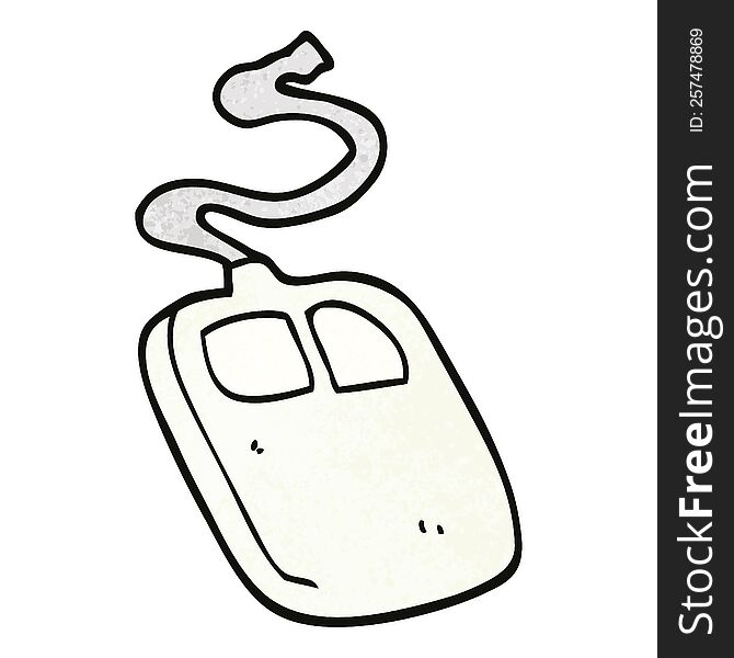 cartoon doodle old computer mouse