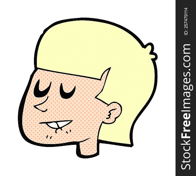 Cartoon Man Biting Lip