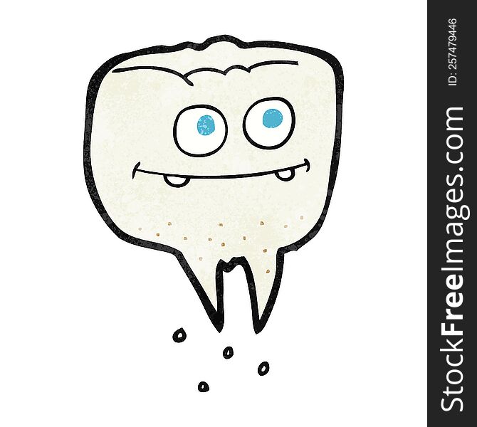 freehand textured cartoon tooth