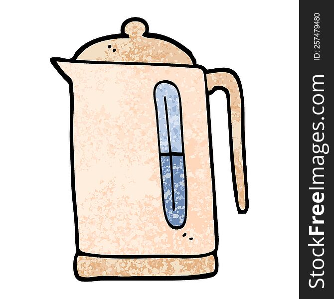 grunge textured illustration cartoon kettle