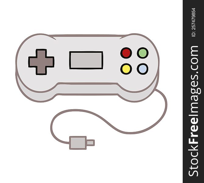 cute cartoon of a game controller. cute cartoon of a game controller