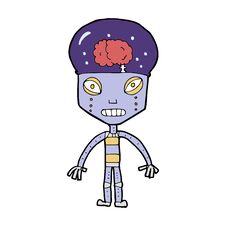 Cartoon Weird Robot Stock Photography