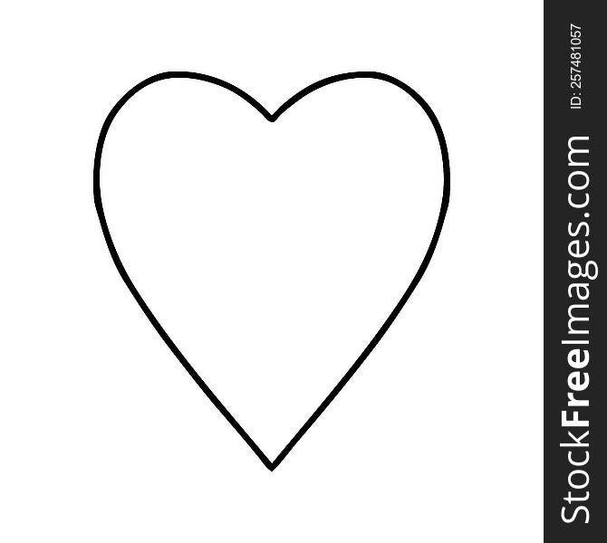 tattoo in black line style of a heart. tattoo in black line style of a heart