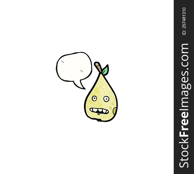cartoon organic pear
