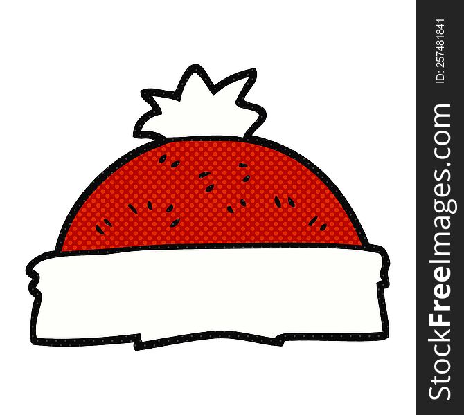 freehand drawn cartoon winter hat