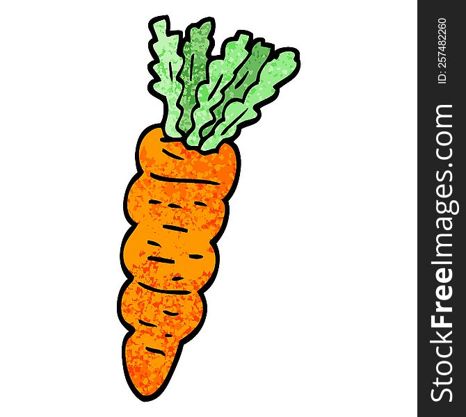 grunge textured illustration cartoon carrot