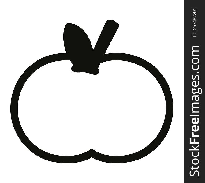 organic apple icon symbol