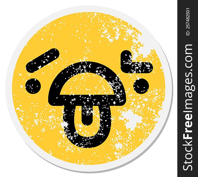 Lack Of Confidence Face Circular Sticker