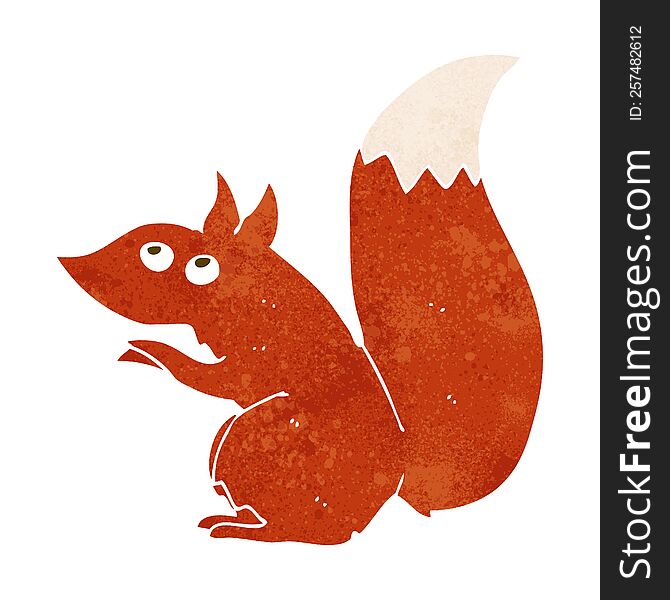 Cartoon Red Squirrel