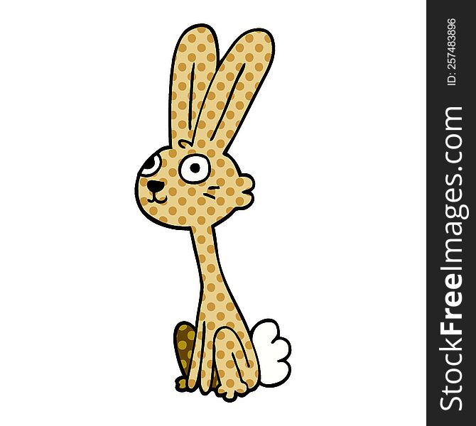 cartoon doodle rabbit