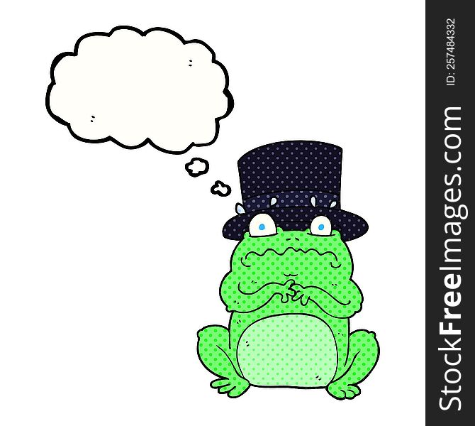 Thought Bubble Cartoon Wealthy Toad