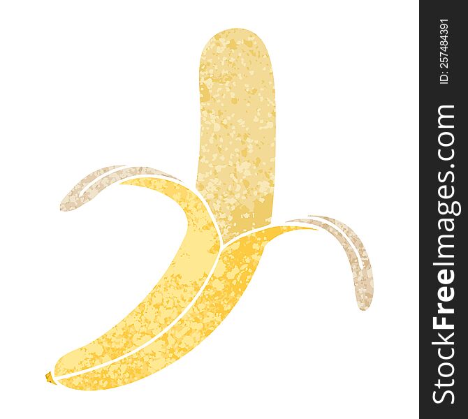 Quirky Retro Illustration Style Cartoon Banana