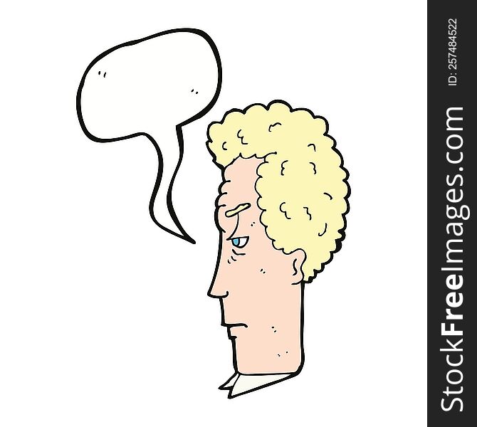 cartoon annoyed man with speech bubble