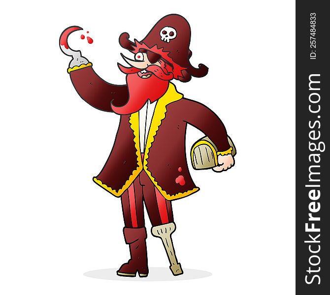 Cartoon Pirate Captain