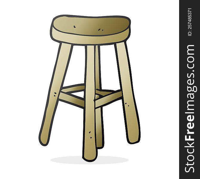 freehand drawn cartoon stool