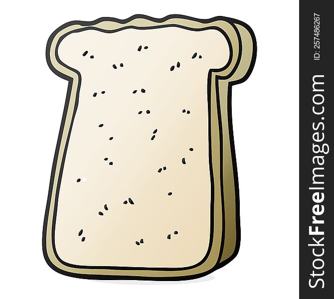 cartoon slice of toast