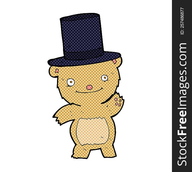 Cartoon Bear In Top Hat