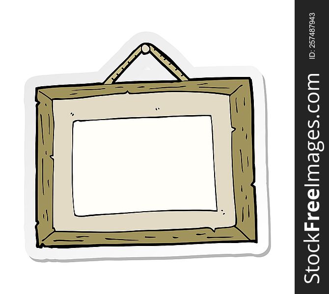 Sticker Of A Cartoon Picture Frame