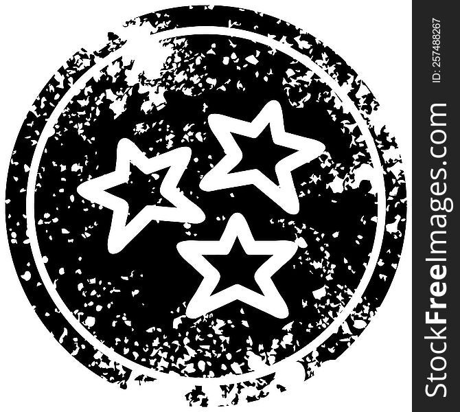 star shapes distressed icon