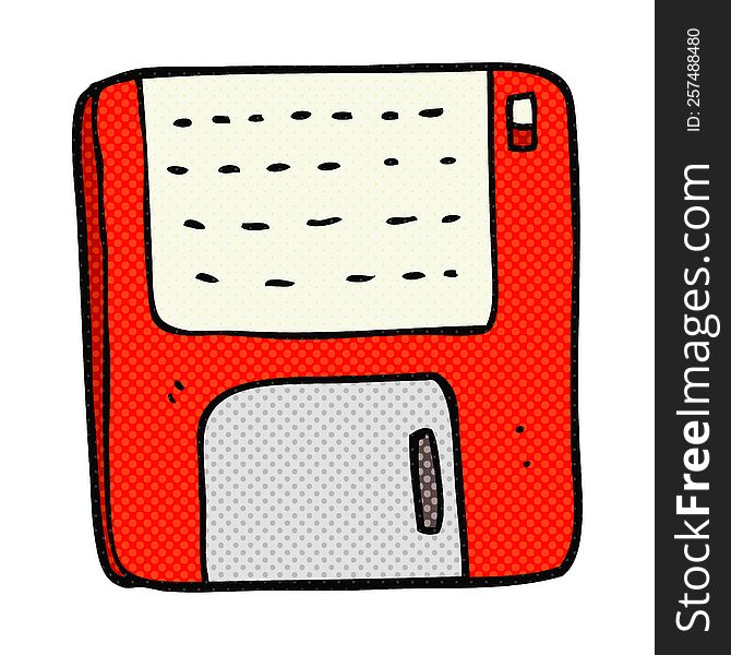 freehand drawn cartoon old computer disk