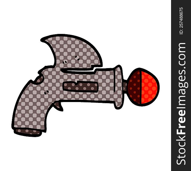 cartoon doodle ray gun