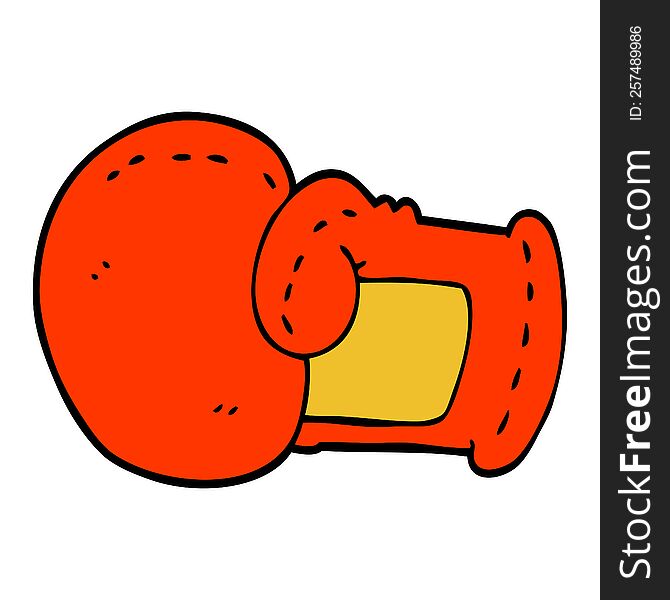 Cartoon Doodle Boxing Glove