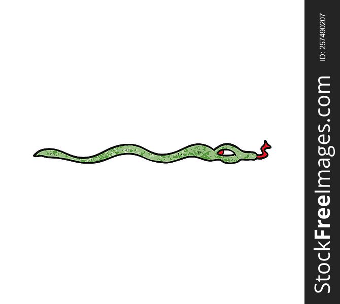 Cartoon Doodle Poisonous Snake