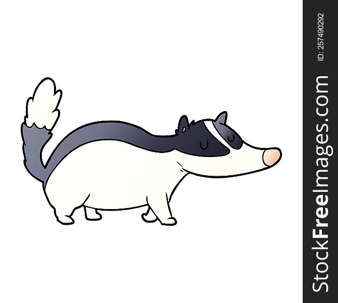 cartoon badger. cartoon badger