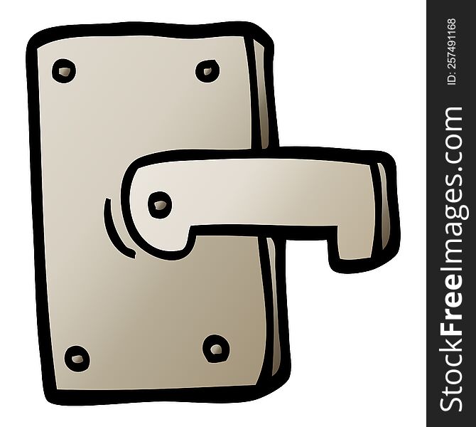 vector gradient illustration cartoon metal door handle